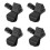 OUNONA4 pezzi Clip per microfono wireless resistenti e pratiche Supporto per microfono in plastica nero 8
