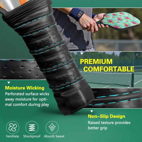 Σετ ρακέτες Pickleball με 2 μπάλες και τσάντα – Ρακέτες από fiberglass με λουλούδια, 2