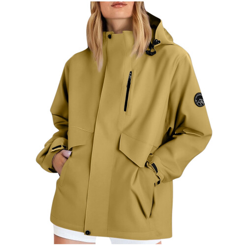 Γυναικείο μπουφάν Kukoosong Softshell με κουκούλα, ελαφρύ, αδιάβροχο, αδιάβροχο, με