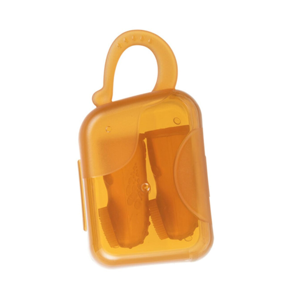 Baby Finger Toothbrush DoubleSided Soft Silicone for Gentle Cleaning and Teething Relief with Case