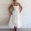 Robe bustier plissée à col en U, couleur unie, sexy 3