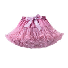 Kinderrock, einfarbiger, elastischer Halbrock für Kinder, Netzrock, Bühnen-Tutu-Rock, verstellbar für Mädchen von 0-10 Jahren.
