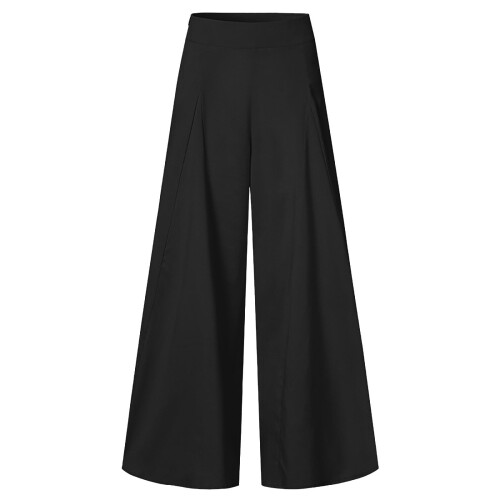 UTTOASFAY Γυναικείο Παντελόνι Γυναικείο Casual Μονόχρωμο Παντελόνι Κομψό Ψηλόμεσο 2
