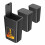 Slim Trash Can with Lid 3-Gallon 3-Pack Black 1