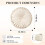 Velvet Round Throw Pillow with Pleated Design and Button 3