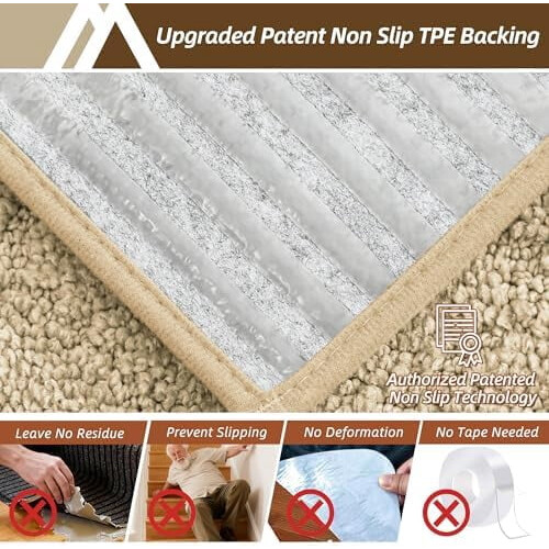 Antislip traptreden 28x9 inch polyester, 4 stuks 2