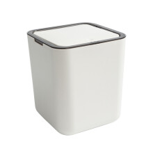 Mini poubelle Ă bouton-poussoir blanche 16,5 cm