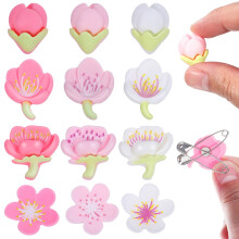 12 aimants de réfrigérateur Kawaii en forme de fleurs