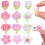 12 aimants de réfrigérateur Kawaii en forme de fleurs 1
