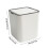 Mini poubelle à bouton-poussoir blanche 16,5 cm 3