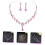 Conjunto de colar e brincos violeta com strass (1 conjunto) 7