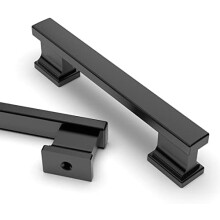 Poignées de meuble noir mat 12,7 cm (5 pouces), lot de 10