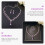 Conjunto de colar e brincos violeta com strass (1 conjunto) 6