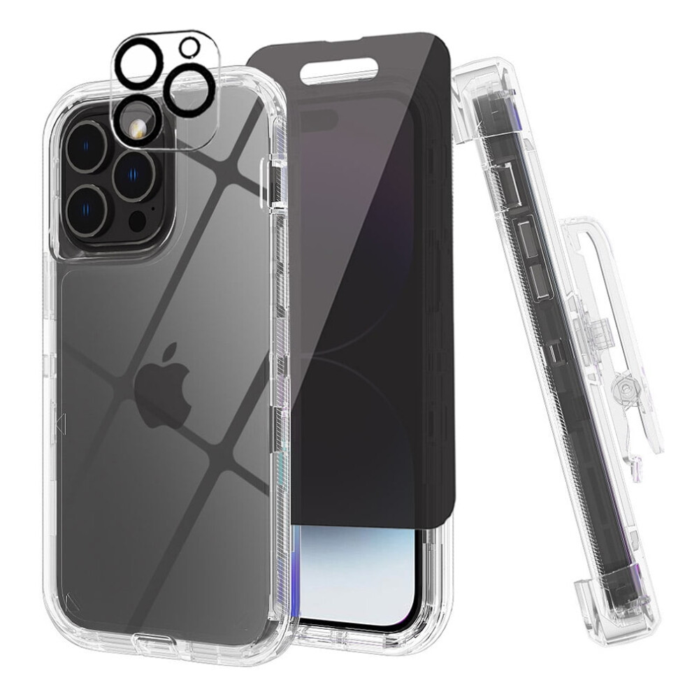 Iphone 14 Case With Privacy Screen Lens Protector And Belt 922042477216