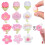 12 aimants de réfrigérateur Kawaii en forme de fleurs 4