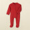 Infant Bodysuit Round Neck Long Sleeve Red 6 Months 2