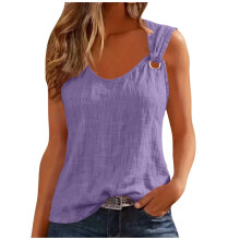 Blús Chorp-dhlúth le Poill Bhabhta Earraigh-Samhraidh na mBan le Gearradh Amach agus Strapaí – Camisole Bog, Breathable, Stylish le haghaidh