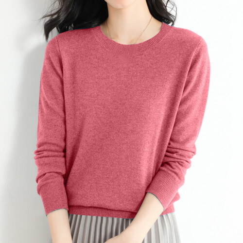 Weihnachtspullover für Damen, Herbstpullover, eleganter, langärmeliger, einfarbiger, warmer Pullover für Herbst und Winter, Baselayer-Pullover, 1