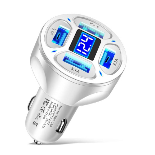 Φορτιστές αυτοκινήτου 4in1QC3.0 4Port USB Γρήγορος προσαρμογέας γρήγορης φόρτισης