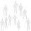 Figurines miniatures blanches (50 pièces) 5