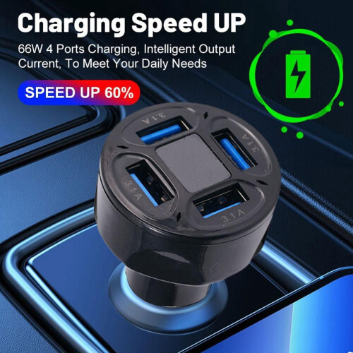 Φορτιστές αυτοκινήτου 4in1QC3.0 4Port USB Γρήγορος προσαρμογέας γρήγορης φόρτισης 2
