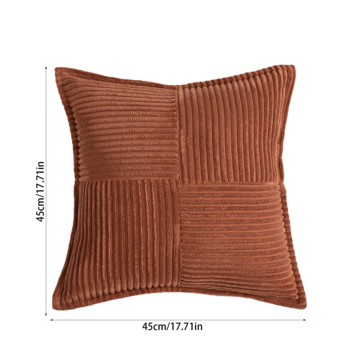 Fronha decorativa retangular macia de 45x45cm para sofá, resistente e durável, na cor marrom, 30x25cm (12x10 polegadas). 2