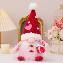 Valentinsdagsgaver til ham: Håndlaget lysende plysjnisse, svensk tomte-dekorasjon fra Mr. og Mrs., kompatibel med hjem/bord/hylle