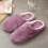 Ζεστές πλεκτές παντόφλες για γυναίκες, άνετες χειμερινές παντόφλες με επένδυση 1