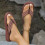 Damensandalen, Farbe Kaffee, Größe 9 8