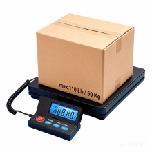 Vysoko presná digitálna poštová váha 110 lb/50 kg, LCD s funkciou Hold/Tara, automatický/manuálny režim, prenosná na batožinu, do