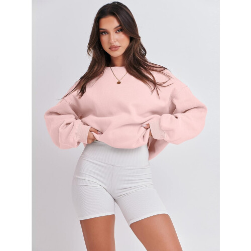 Γυναικεία μπλούζα με μακριά μανίκια, casual, ζιβάγκο, άνετη γραμμή, φλις μπλούζες με 2