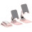 Ρυθμιζόμενη ροζ βάση τηλεφώνου για iPhone, iPad, Kindle & Tablets (4-12,9"), συμβατή με iPhone 1