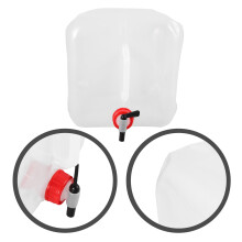 Jarra de agua portátil transparente de PE FRCOLOR para camping y senderismo al aire libre con capacidad de 10 litros y almacenamiento de agua