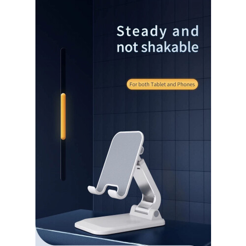 Ρυθμιζόμενη ροζ βάση τηλεφώνου για iPhone, iPad, Kindle & Tablets (4-12,9"), συμβατή με iPhone 2