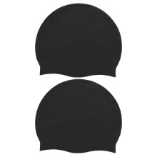 Swim Caps for Braids Comfortable Black 2 Pcs