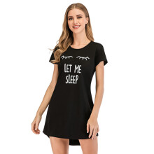Női pamut hálóing, rövid ujjú, nyomtatott, aranyos hálóing, puha pizsama hálóruha, puha hálóingek, S-2XL