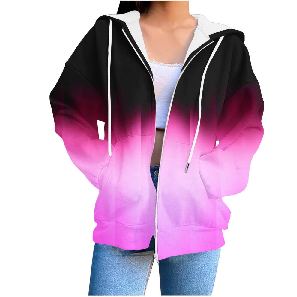 Women's Printed Hoodie With Zipper Pocket Fall Winter 9152228808546