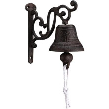 Hängende Gartenglocke aus Gusseisen für Haustür, Garten und Zuhause – Rustikaler Vintage-Stil, klarer Klang, für den Außenbereich geeignet