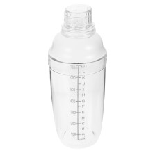 Coctelera transparente de 700 ml para bar y para mezclar bebidas.