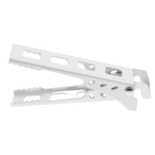 Clip antiescaldaduras para barbacoa, soporte para tazón, acero inoxidable plateado, 1 unidad