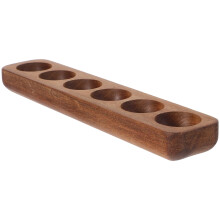 Bandeja de madera para huevos para refrigerador: compacta, resistente al desgaste, soporte decorativo para huevos para la cocina y el hogar.