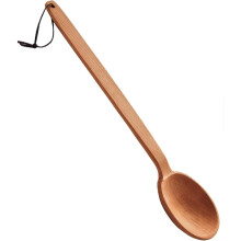 Kraftig 45 cm träsked, långt skaft för omrörning, blandning, kräftkokning – Nonstick, robust lövträ – kompatibel med Cajun-matlagning