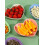 5-delte hjerteformede snacktallerkener, pastel PP-plast 5