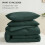 Forest Green Comforter Set Full Size 3-Pc Quilted 4