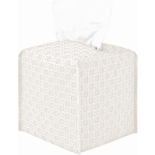 Boîte à mouchoirs carrée en similicuir, porte-mouchoirs décoratif pour salle de bain, table, voiture, bureau, 12,7 x 12,7 x 12,7 cm