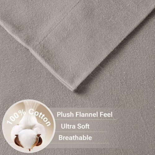 Σεντόνι True North από Cozy Flannel Warm 100% βαμβακερό - Σετ κλινοσκεπασμάτων με σχέδια ζώων 1