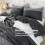 King Size Comforter Set Black White Grey 3-Piece 4