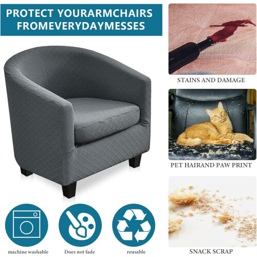 Housse extensible pour fauteuil club 2