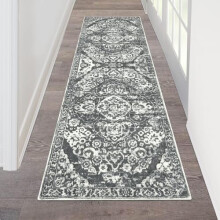 Tapis vintage vieilli 90 x 150 cm, antidérapant et lavable