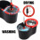 Conjunto de esfregão e balde giratório 360 com cabo de aço inoxidável, refil de microfibra e espremedor – Preto | Compatível com a marca 6